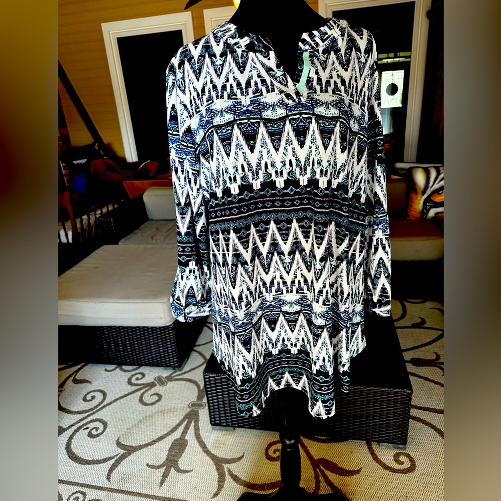 Cato Size 14/16 Colorful, Casual 3/4 Sleeve Blouse